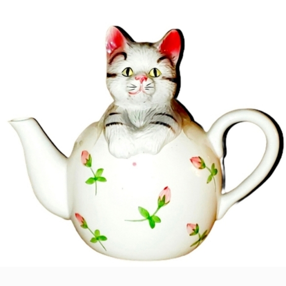 Ceramic Cat Tea Pot - Picture 2 of 5